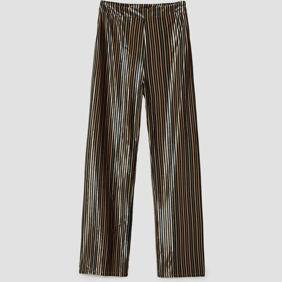 NWT Zara striped velvet pants - Picture 4 of 7